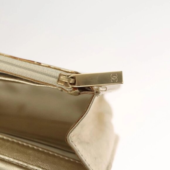 CHANEL New Travel Line Chain Wallet Nylon Gold CC Auth 119624 - Picture 9 of 16